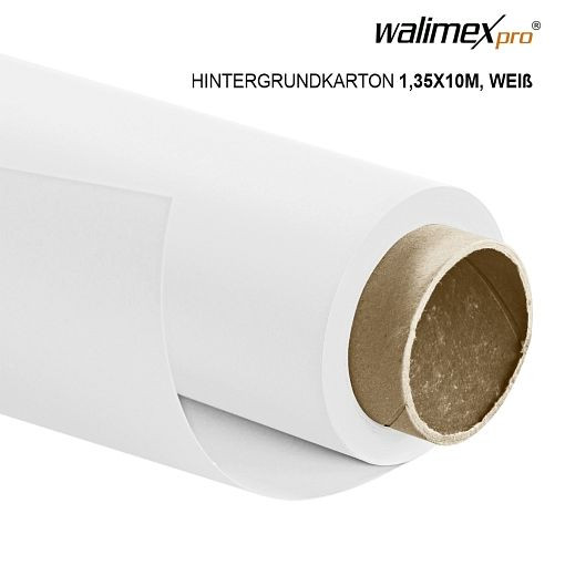 Walimex pro Hintergrundkarton 1,35x10m, weiß, 22804