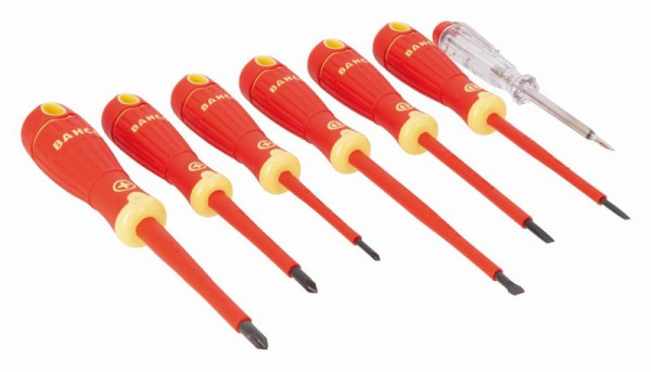 Bahco Schraubendreher-Satz, BahcoFit, 7-teilig, isoliert, Schlitz + PH, B220.027