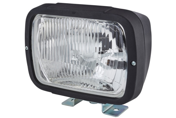 HELLA Halogen-Hauptscheinwerfer, 12/24V, Referenzzahl: 17.5, Bügelbefestigung/Anbau, E1 34548/ECE/E1 24523, Flachstecker, links/rechts, 1AE 004 234-001