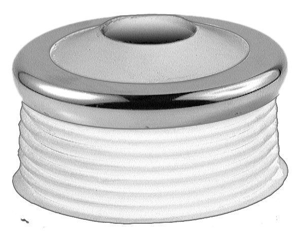 Benkiser Euro-WC-Verbinder Gummi für Spülrohre 28 - 32mm, Innenstutzen 55mm, weiß, mit MS-Rosette, 7152555