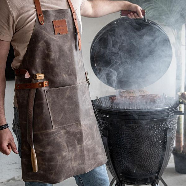 Boska Mr. Smith Kochschürze Grau, für passionierte Köche und Grillfans, HN798