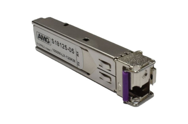 AMG Systems SFP, 1Gb/s, Einfaser, Singlemode, 120km Reichweite (Tx: 1490 nm, Rx: 1510nm), LC, SFP-SM-1G-BX120-49