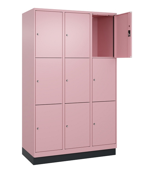C+P Schließfachschrank Evolo PLUS, mit Sockel, 9 Fächer, 1950x1200x500mm, 3015/3, 049020-323 S10024