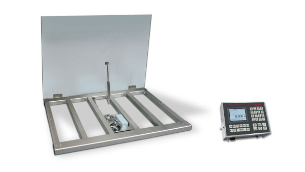 Soehnle Bodenwaage Edelstahl geeicht, mit Terminal 3025, aufklappbar, Höchstlast: 600kg, Ziffernschritt: 100/200 g, 1250 x 1000 mm, 7788.12.001/5710.00.008