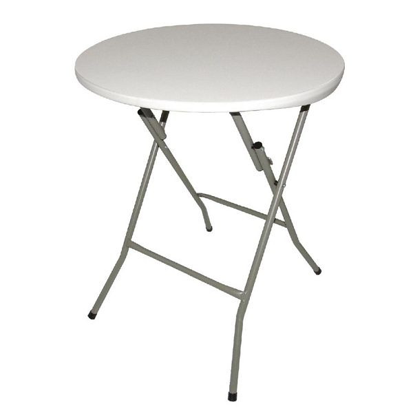 Bolero runder Klapptisch weiß, Durchmesser 60 cm, Höhe 73,5 cm, Polypropylen und Stahl, CA998