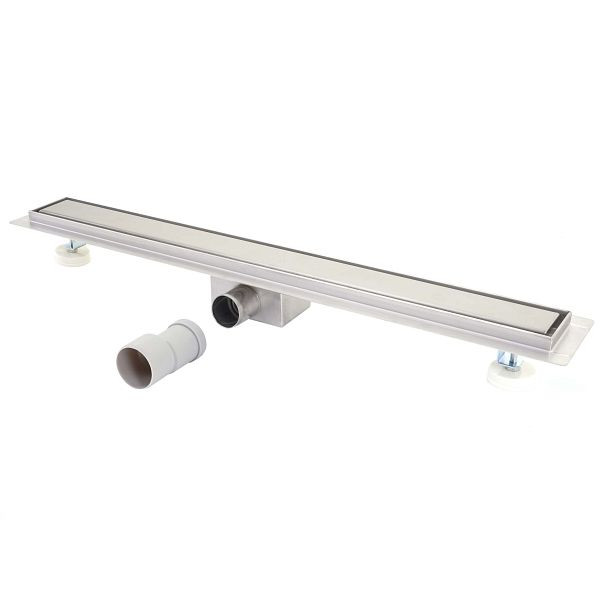 Mendler Duschrinne HWC-D94d, Bodenablauf Abflussrinne Duschablauf, Edelstahl Siphon 50-120cm, 110cm, 64846