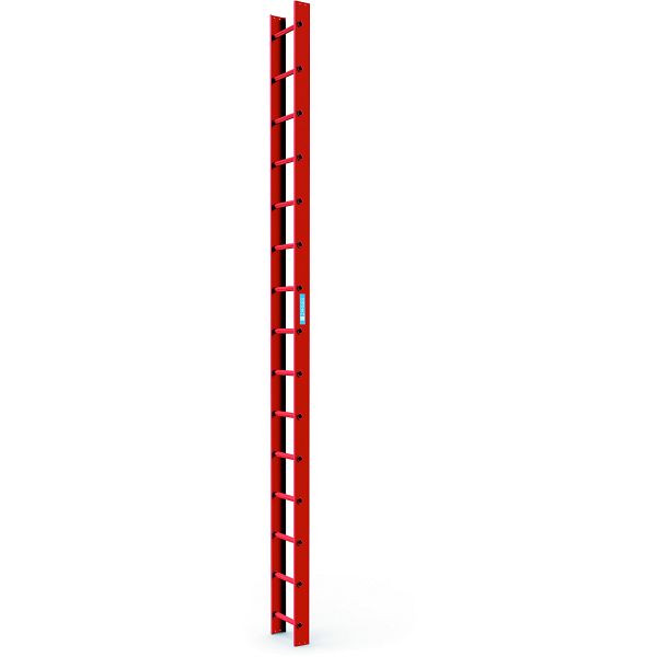 ZARGES Dachleiter 4,2 m Ziegelrot 15 Sprossen, 41235, 4003866412358