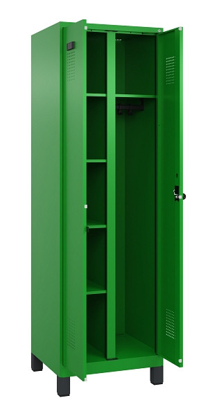 C+P Wäsche-/Garderobenspind Evolo PLUS, mit Füßen, 2 Abteile, 1950x600x500mm, 6, Drehriegel, 049610-20 S10026