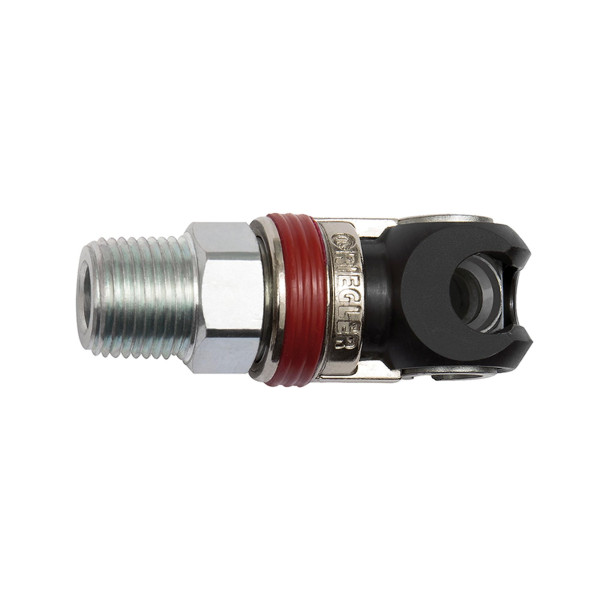 Riegler Schwenk-Sicherheitskupplung NW 5,5, ARO 210, Stahl, G 1/4 AG, 141601
