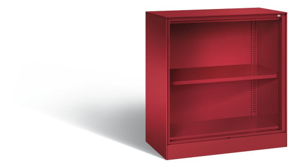 C+P Büroregal Asisto, H915xB800xT435mm, Farbe: Rubinrot, 2 OH, 140053-000 S10052