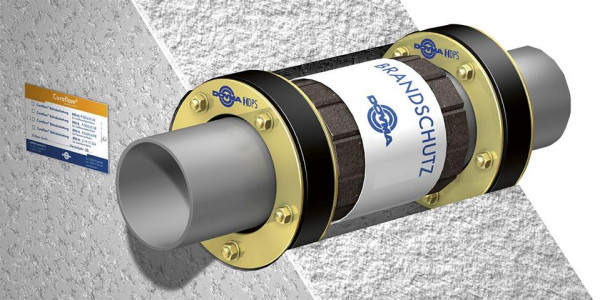 DOYMA Curaflam Brandschutz-Durchführung 2xA BSHN mit DPS DN 200, für 105,0 - 115,0 GGV / EPDM, 307811020000