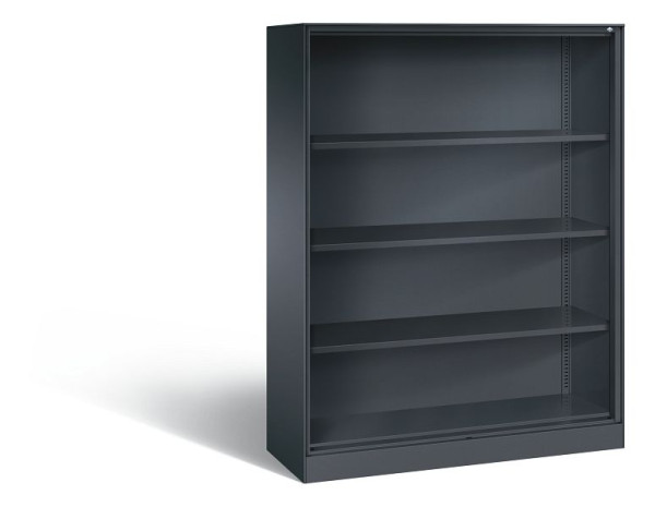 C+P Büroregal Asisto, H1635xB1200xT435mm, Farbe: Schwarzgrau, 4 OH, 140011-000 S10013