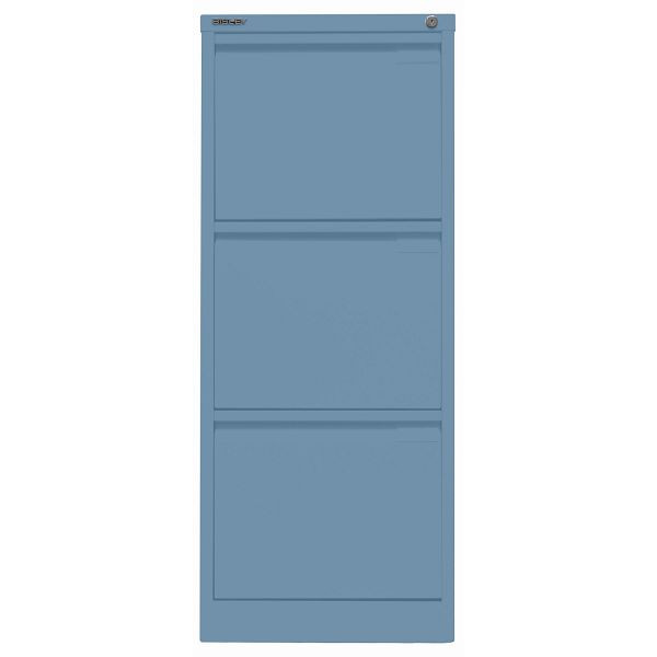 Bisley Hängeregistraturschrank, einbahnig, 3 HR-Schubladen, 605 blau, 3633605