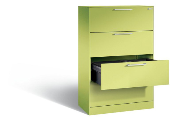 C+P Hängeregistraturschrank Asisto, H1310xB800xT435mm, Farbe: Viridingrün / Viridingrün, Bügelgriff, 146023-412 S10162