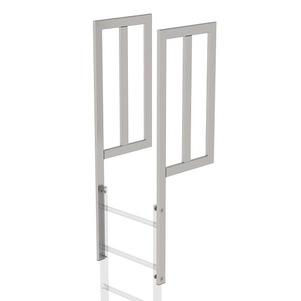 Munk Günzburger Steigtechnik Ausstiegsholm mit Geländer Ansatz Edelstahl 1585 mm, 068050