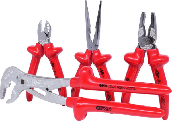 KS Tools 1000V Zangen-Satz, 4-teilig Variante 1, 117.1700