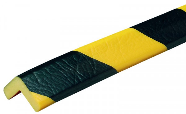 SafetyMarking Warn- und Schutzprofile - Kantenschutz, Prallschutz: Winkel 47/47, Typ H, LxBxH 100x4,7x4,7 cm, gelb/schwarz, selbstklebend, DC11110