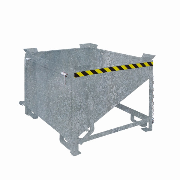 Eichinger Industrie Silobehälter mit großflächiger Schüttklappe, 300 Liter feuerverzinkt, 20530400002000