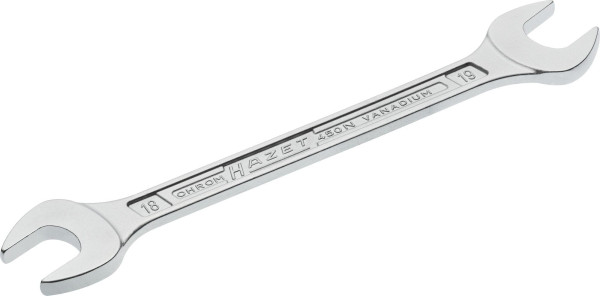 Hazet Doppel-Maulschlüssel, Außen-Sechskant Profil, 18 x 19 mm, 450N-18X19