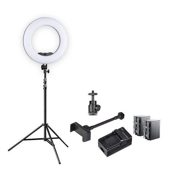 Walimex pro LED Rainbow 60W RGBW Ringleuchte Set 2, 1023355