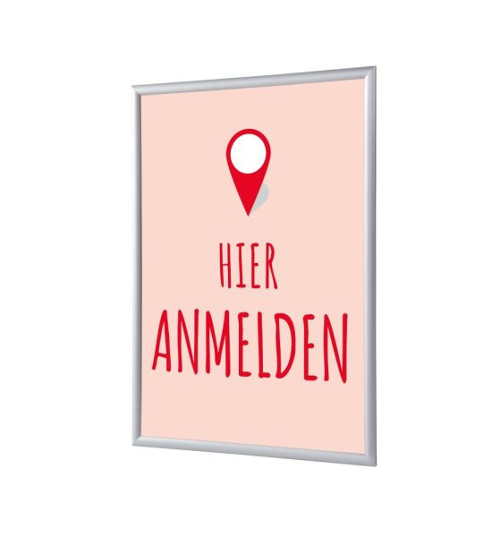 Showdown Displays Klapprahmen A1 Komplettset Hier Anmelden Rot Deutsch, KRA1G25LPPI458