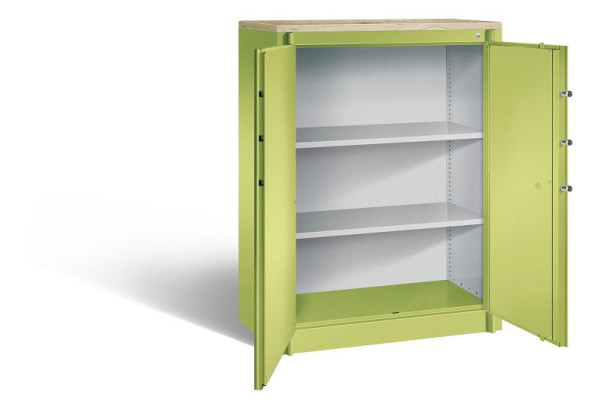 C+P Feuerschutzschrank Certos, H1226xB930xT500mm, Farbe: Viridingrün / Viridingrün, Klinkengriff, 3 OH, 1171-00 S10316