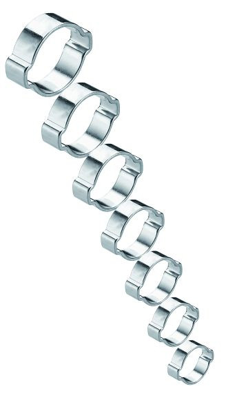 Prevost Zweiohrklemmen aus vergütetem Stahl, Ø min./max.= 07 - 09 mm, VE: 100 Stück, 0709