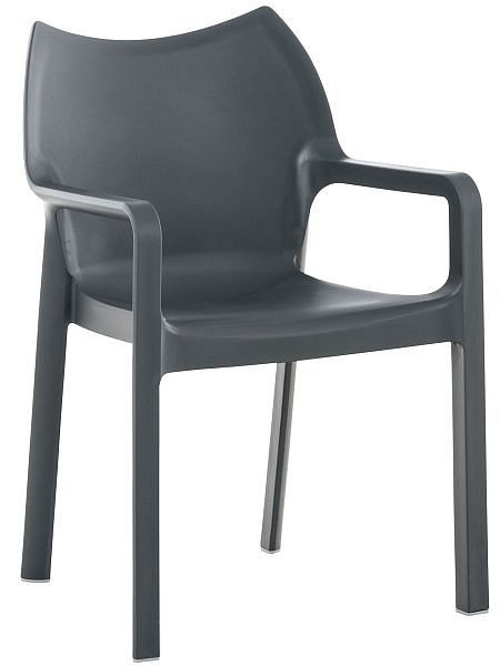 CLP Gartenstuhl Diva, dunkelgrau, 308081, 4251563462996