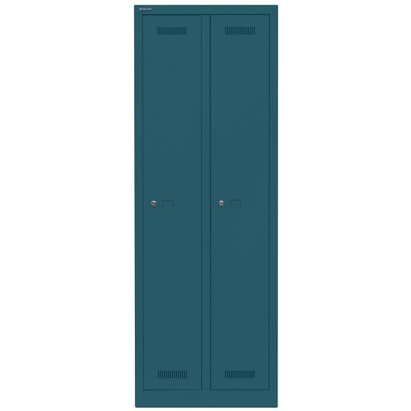 Bisley Garderobenschrank Monobloc™, 2 Abteile je 1 Fach, 653 ozeanblau, ML06D1653