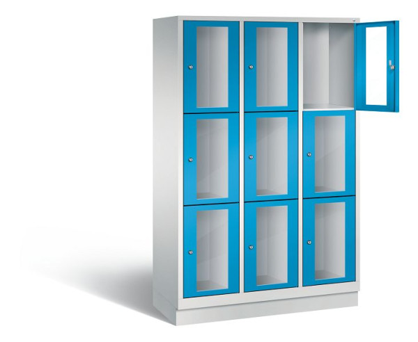 C+P Schließfachschrank Classic, H1800xB1200xT500mm, Farbe: Lichtgrau / Lichtblau, 8020A323 S10003