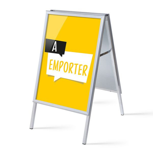 Showdown Displays Kundenstopper A1 Komplettset Take Away Gelb Französisch, ZPA1G32MEI519