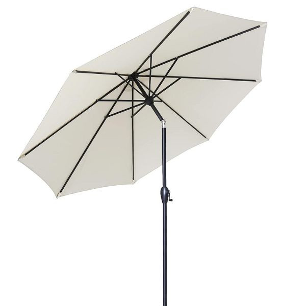 Sekey 300 cm Sonnenschirm Rund, UV50+, Creme, UB51
