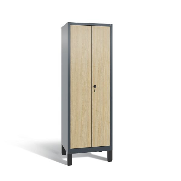 C+P Spind Evolo, 2 Abteile, H1850xB610xT500 mm, Anthrazit/MDF Eiche, 48060-20 S10190