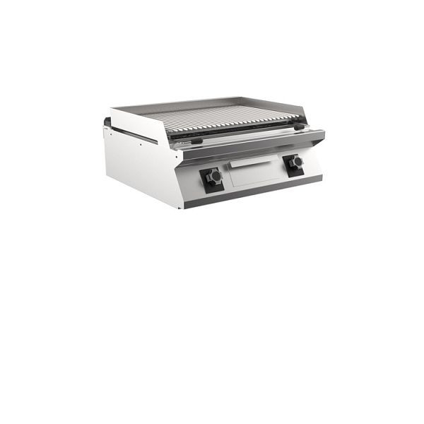 Mareno M1-900 Lavasteingrill mit verstellbarem Grillrost aus Edelstahl, 80cm, 800(B)x920(T)x250(H)mm, GL98GIT, 191.353