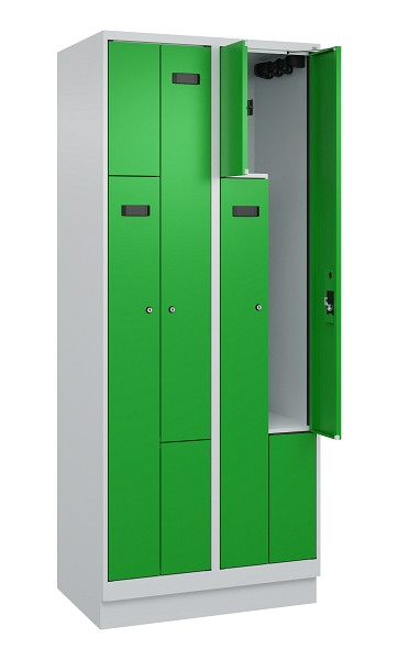 C+P Z-Spind Evolo PLUS, Sockel, 4 Fächer, 1950x800x500mm, 7035/6037, Zylinderschloss, 049023-224 S10039