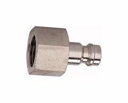 Riegler Nippel NW 5, Messing vernickelt, Innengewinde, 107187