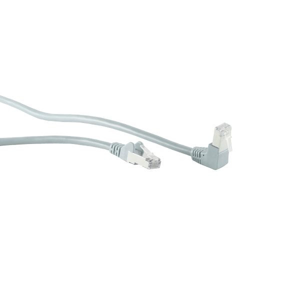 S-Conn Patchkabel, cat 6, S/FTP, PIMF, Winkel-gerade, 1,0m, 08-64020