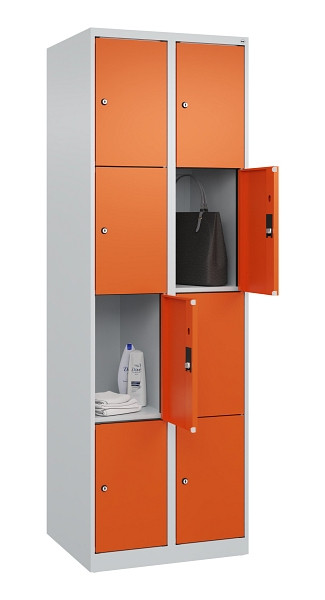 C+P Schließfachschrank Evolo PLUS, 8 Fächer, 1850x600x500mm, 7035/2004, 049000-204 S10002