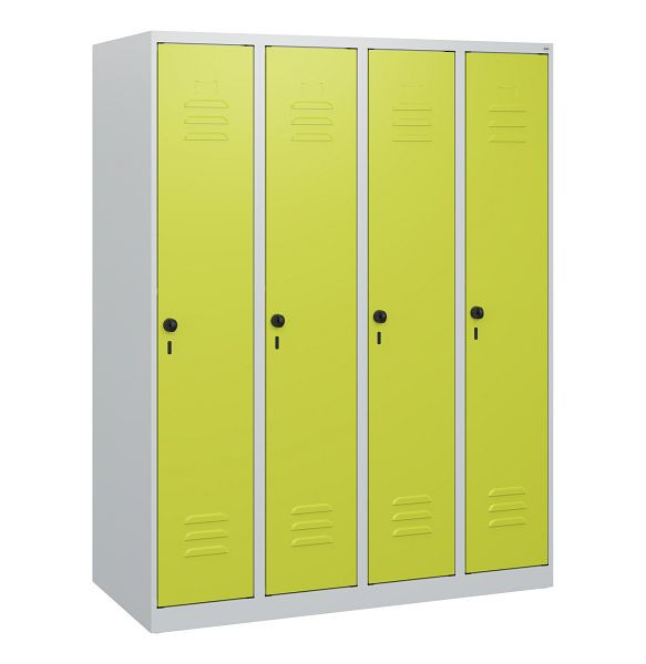 C+P Umkleidespind Classic PLUS, 4 Abteile, 1530x1200x500mm, 7035/0024, Drehriegel, 0800005-40 S10012