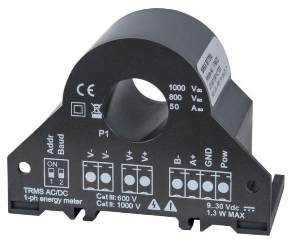 Gossen Metrawatt AC/DC Stromwandler mit Energiezähler-Funktionalität, max. Kabeldurchmesser 14mm, Ausgang RS485 Modbus/RTU, SIRAX BT7200, 179970