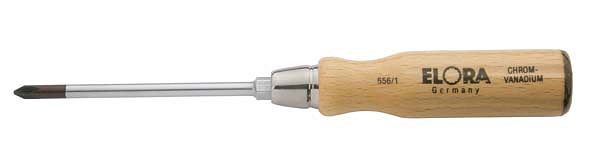 ELORA Schraubendreher mit Holzheft, Kreuzschlitz, 656-PH 4, 0656000041000