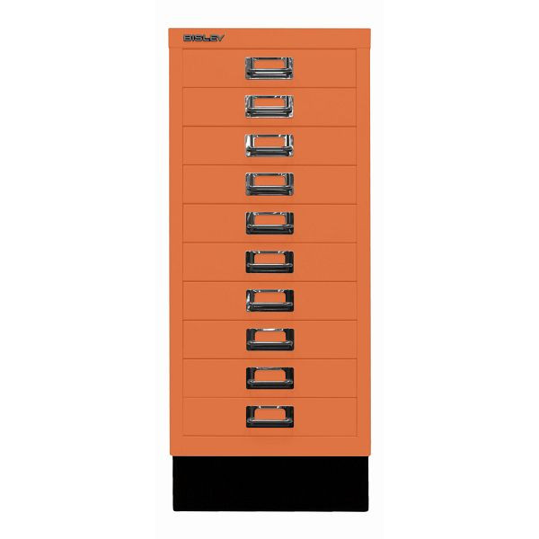 Bisley MultiDrawer™, Inkl. Sockel, DIN A4, 10 Schubladen, 603 orange, L2910S603