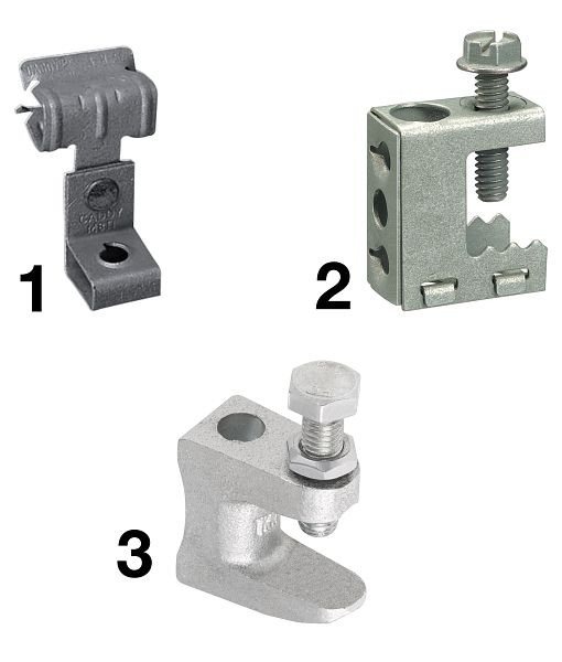 Prevost Trägerklemme mit Gewinde M8, Stärke der Trennwand maximal= (1) 3 bis 8 mm, CP 38