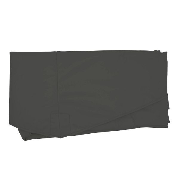 Mendler Ersatz-Bezug für Deluxe Ampelschirm HWC-D14, Sonnenschirmbezug rund Ø 3m, anthrazit ohne Flap, 98328