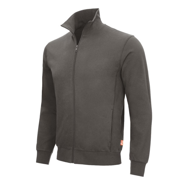 NITRAS MOTION TEX LIGHT, Sweatjacke, 70% Baumwolle / 30% Polyester, 300 g/qm, Größe: 4XL, Farbe: grau, VE: 15 Stück, 7020-1200-4XL