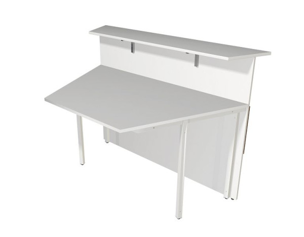 Kerkmann Theke Atlantis, 2-seitig schräg, B 1350 x T 920 x H 1080 mm, weiß, 22329082