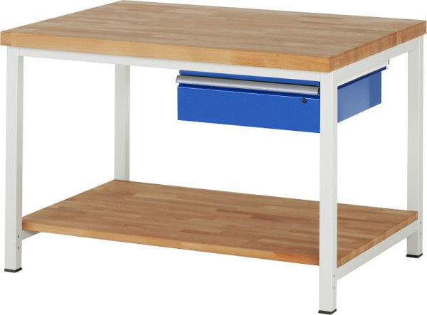RAU Werkbank Serie 8000 - Modell 8001A7, B1250 x T900 x H840-1040 mm, 03-8001A7-129B4H.11