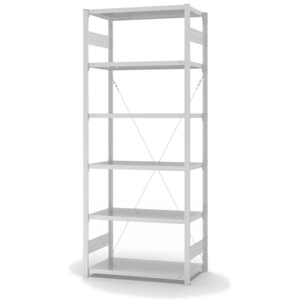 hofe AntiBac Grundregal, zerlegt, 6 Böden 2500 x 500 x 1000 mm, Antibakterielle Beschichtung in weiß (ähnlich RAL 9016), HKG25510ANT