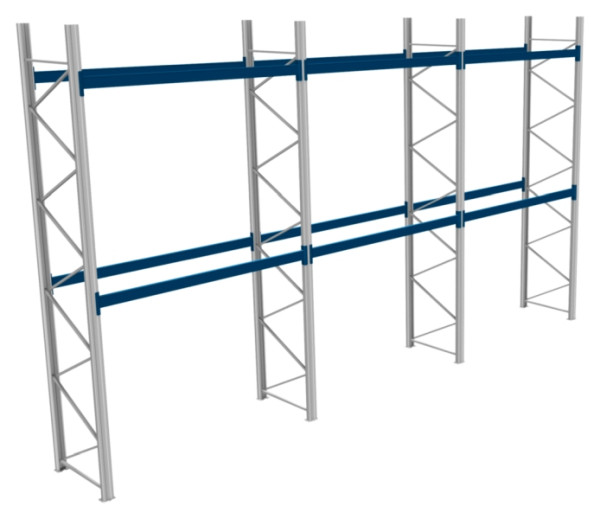 BITO Palettenregal P3 5005x1100x8600 Komplettregal, 2E, 800 RAL5010 U, 56468