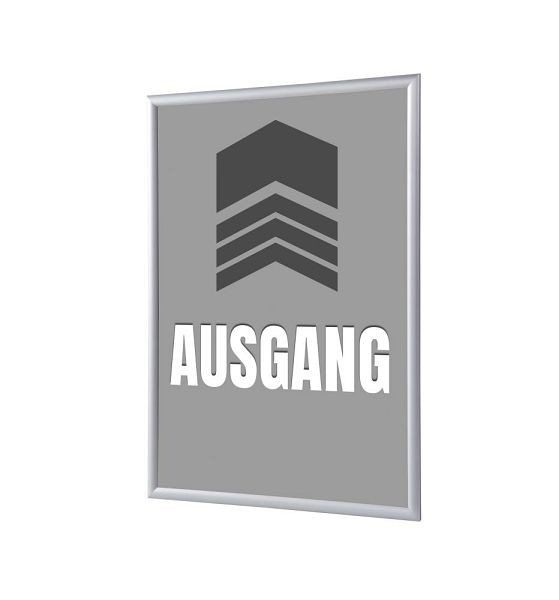 Showdown Displays Klapprahmen A4 Komplettset Ausgang Grau Deutsch, KRA4G25LPPI475